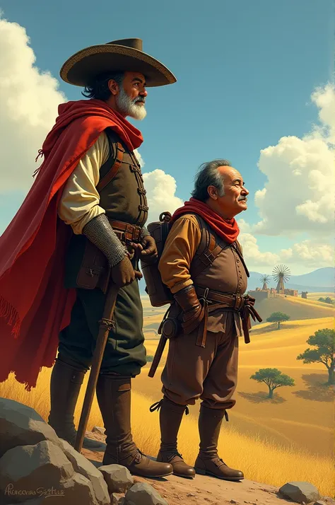 Sancho Panza and Don Quixote 
