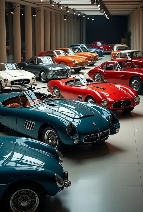 A collection of rare cars