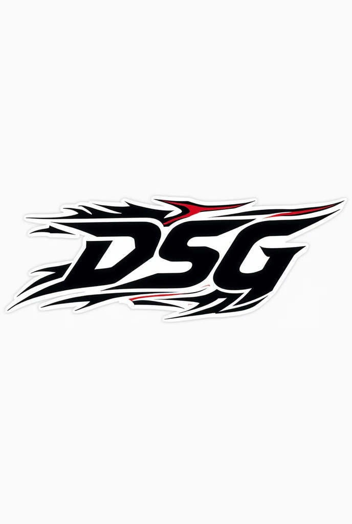 Create a logo with the letters DSG and make it look like a motorcycle