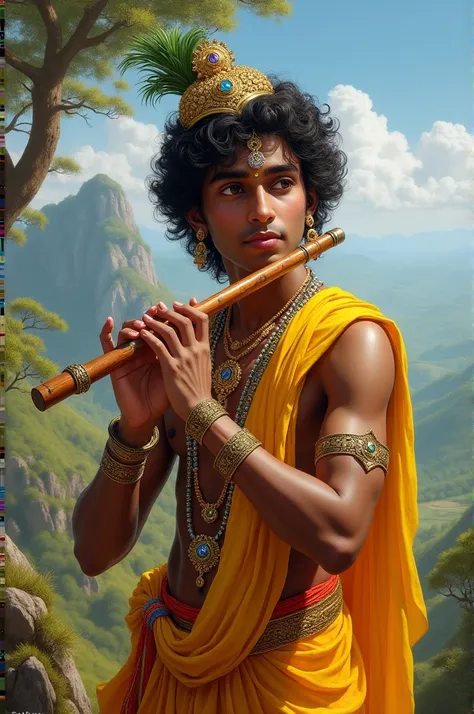 a beautiful picture of Shree Krishna With his Flute 