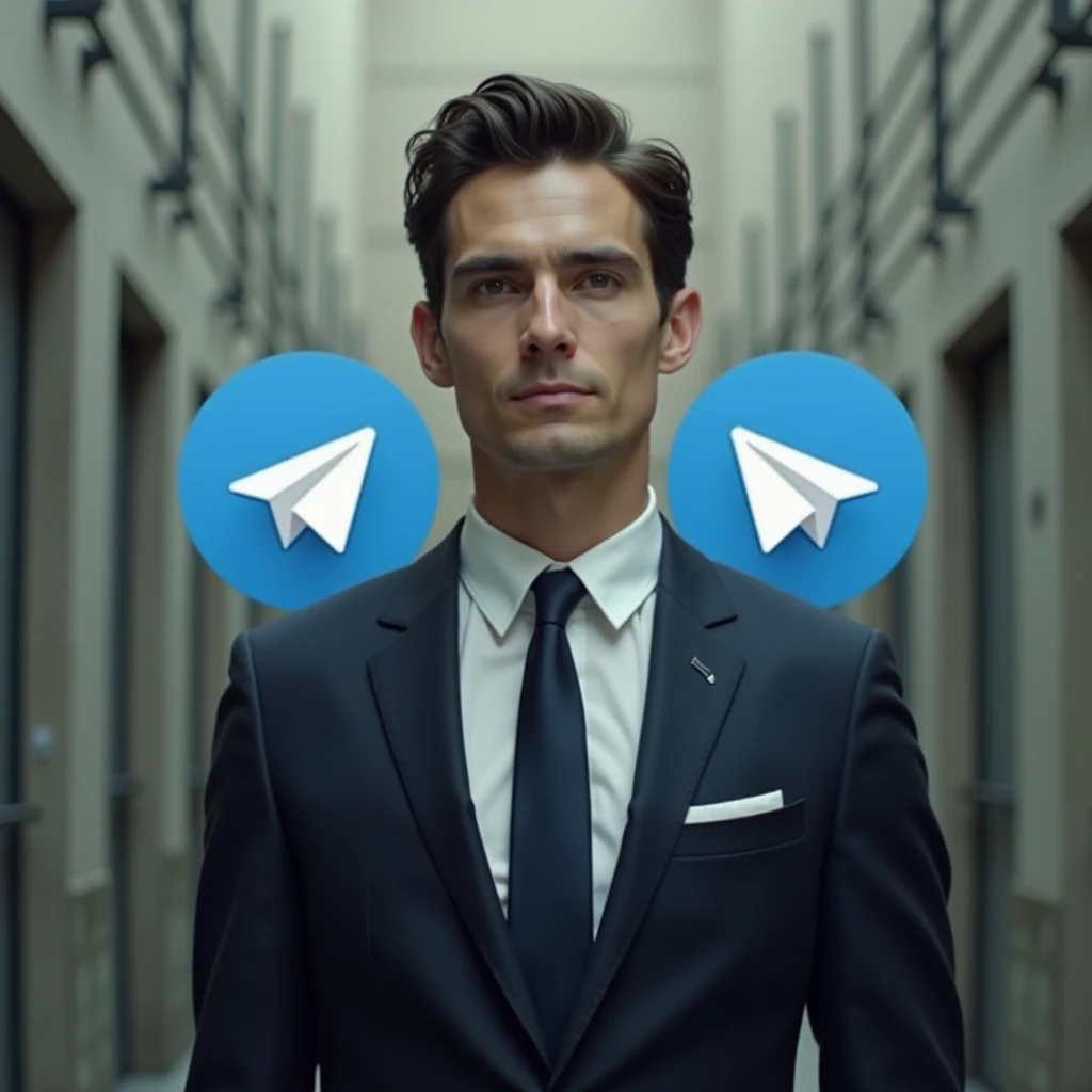 Povel durov , Telegram ceo , cute , suit  , prison ,  cute , very cute , telegram logo 