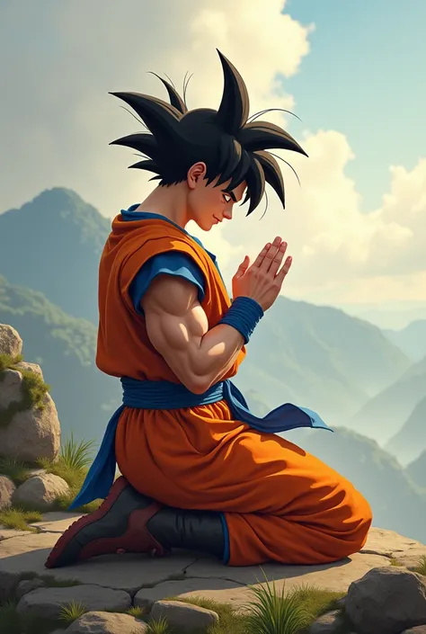 Goku praying
