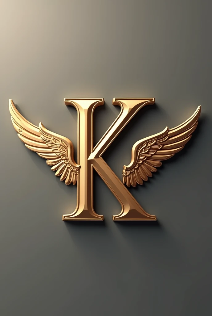 can you give me a letter K that have wings in it that works as a logo which is elegant, presenting a restaurunt name KARAHI KING 