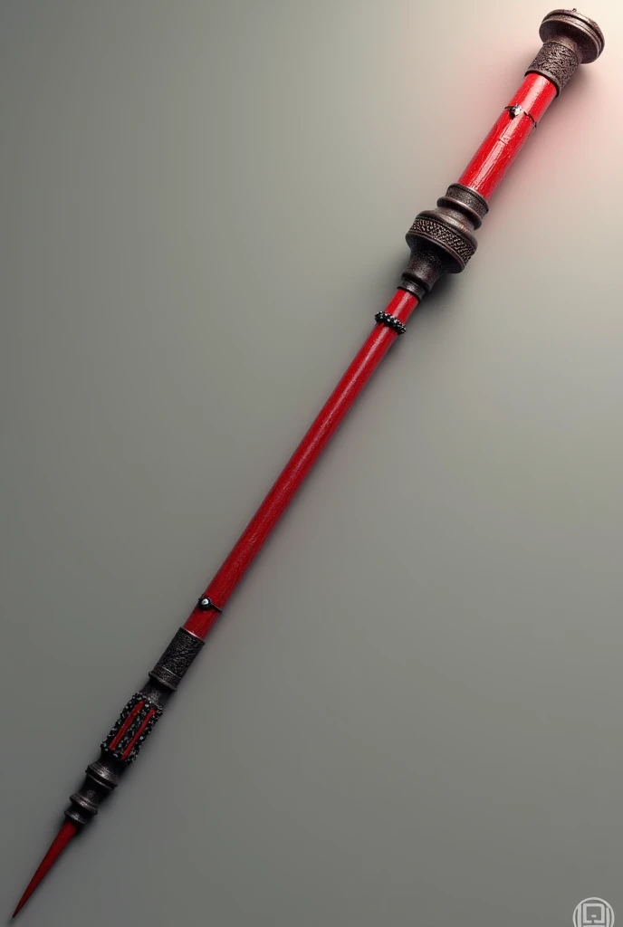 A magic wand, de Harry Potter, Red with wood details and black details on the tip