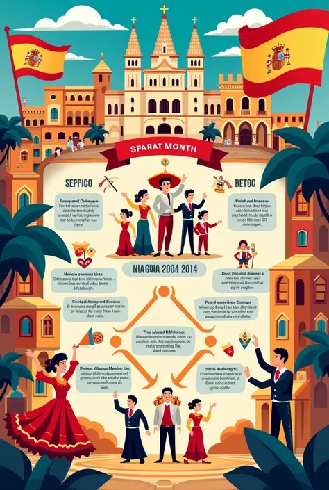 Infographic of the patriotic month in Spanish