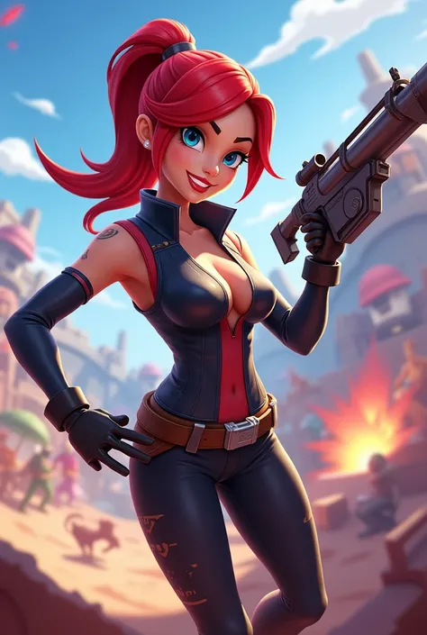 Character from the game brawl stars Janet 
