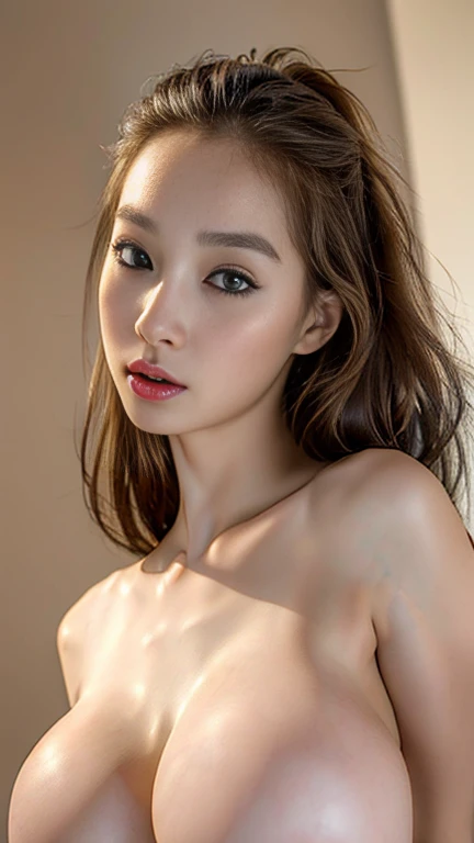 Korean girl nudes (8k, highest quality, masterpiece:1,2), (realistic, Photoreal:1.37), Super detailed, one girl,), (very detailed), (Detailed and beautiful eyes), (highest qualityの), (Super detailed ), (masterpiece), (detailed face),woman((1)), hair((caram...