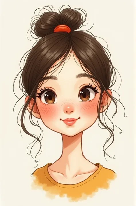 Cute drawing of a woman