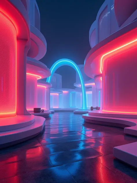 "Create an ultra-realistic background, visually impressive with vibrant colors and subtle geometric shapes, modern gradients and lines. The design should have an abstract and futuristic style, featuring a mix of warm and cool tones like neon pink, electric...