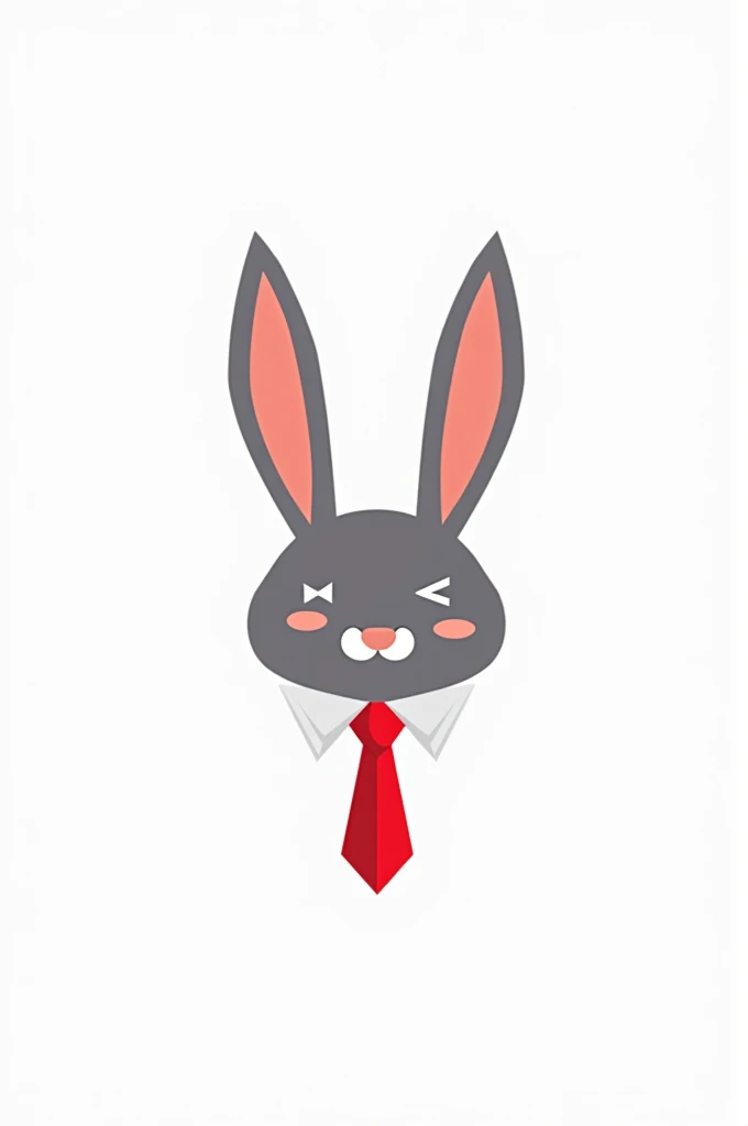 Like the current trending crypto game logos, like how the  bunny head looks like with red nacktie and a white background.no body for logo
