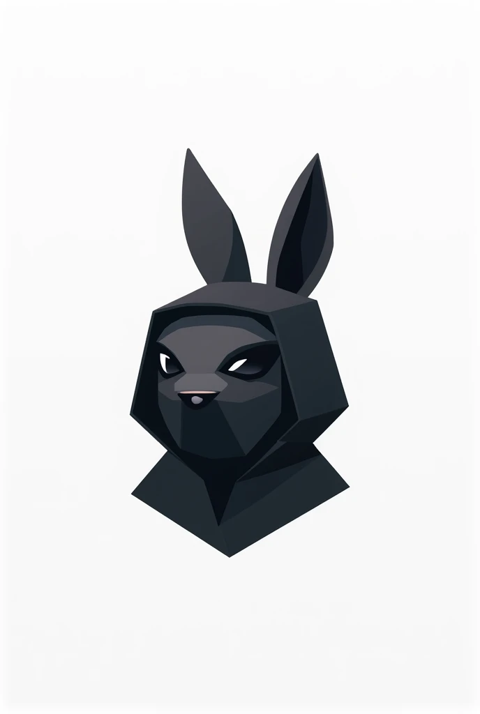 Like the current trending crypto game logos, like how the  bunny head looks like with black hoodie and a white background.no body for playboy logo
