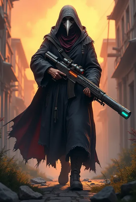 Plague doctor with the evolutionary 2 bullets of free fire