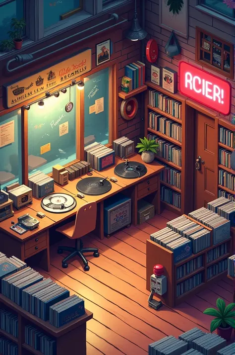 Make a 2D record store for my tabletop RPG