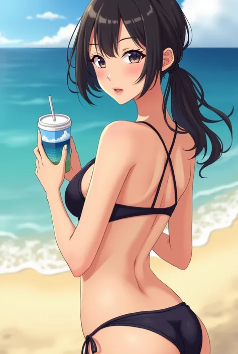 Close-up of a woman in a bikini taking a photo, Illustration by Torii Kiyomoto, tumbler, What it is？, Japanese Model, Beautiful Asian, A sophisticated gravure idol, Japanese Goddess, mayuri shiina, Yoshitomo Nara, Gorgeous Bikini Models, tits, Real young g...