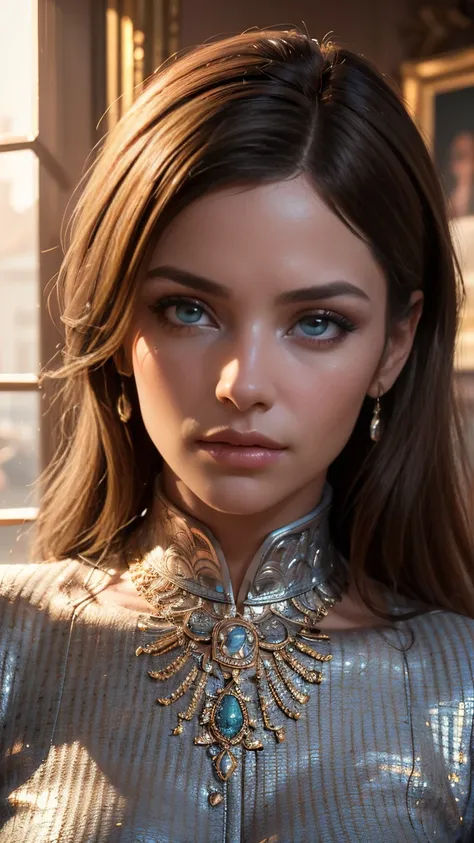 ((Best quality, 4K, high resolution, full-body showcase, show full-body)), (ultra-detailed, photo-realistic:1.37), European female aristocrat, old money vibes, 90s era, (beautiful detailed eyes:1.3), (beautiful detailed lips:1.2), (extremely detailed face:...