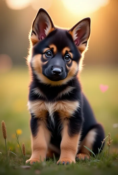 A beautiful German Shepherd puppy  
