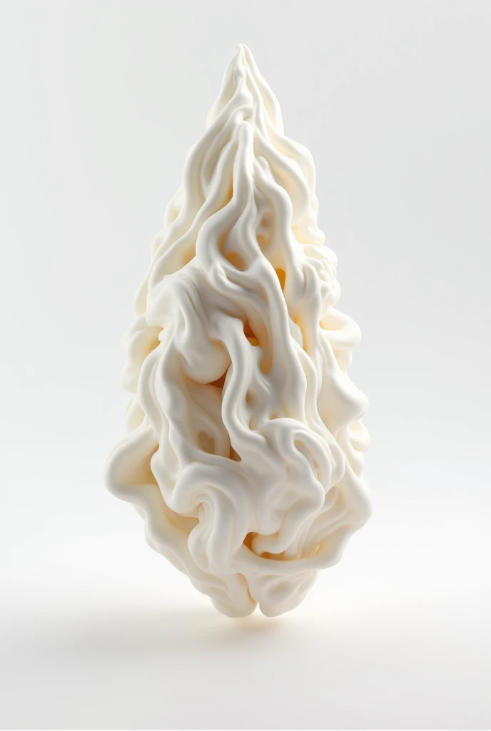 Create an ice cream in the shape of a Bolivian monolith with a white background
