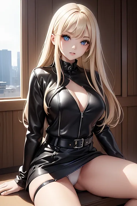 ((Highest quality)), ((masterpiece)), (detailed),Perfect Anatomy，Natural Light,In the city where buildings stand side by side,Night Scenery,A very cute, baby-faced, black-haired woman,((Highest quality, 8k, masterpiece: 1.3, )),A woman with very small brea...