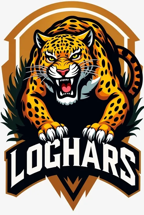 Create fierce leopard logo for school logo 