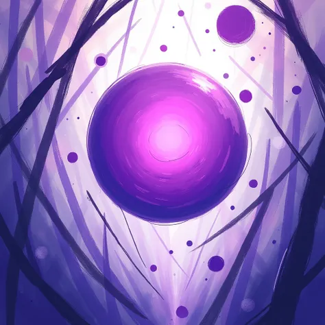 Purple circle in scribble