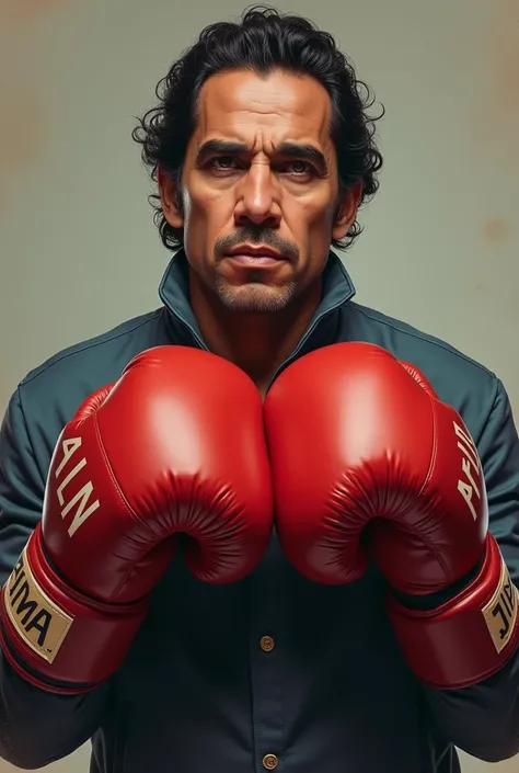 Ali Primera with boxing gloves 