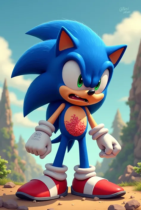 Sonic with hemorrhoids
