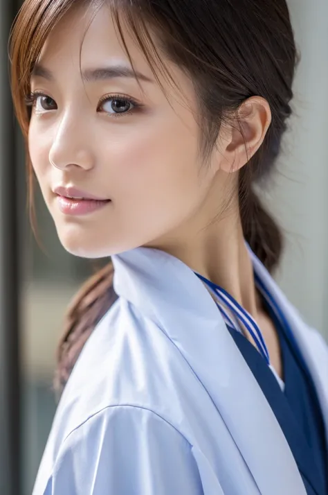 ((Highest quality)), ((masterpiece)), (detailed),Perfect Face,Japanese,Female doctor,White