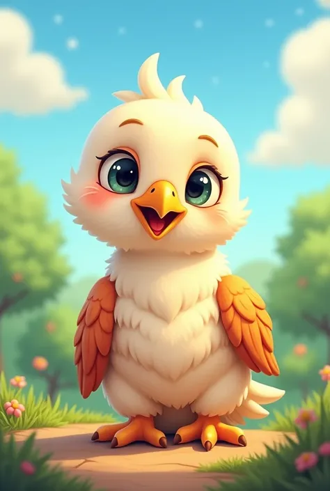 Baby eagle cartoon 

