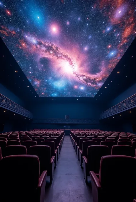 theater backdrop galaxy projector on ceiling






