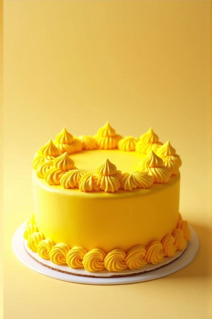 Cake written Elismar yellow decorations