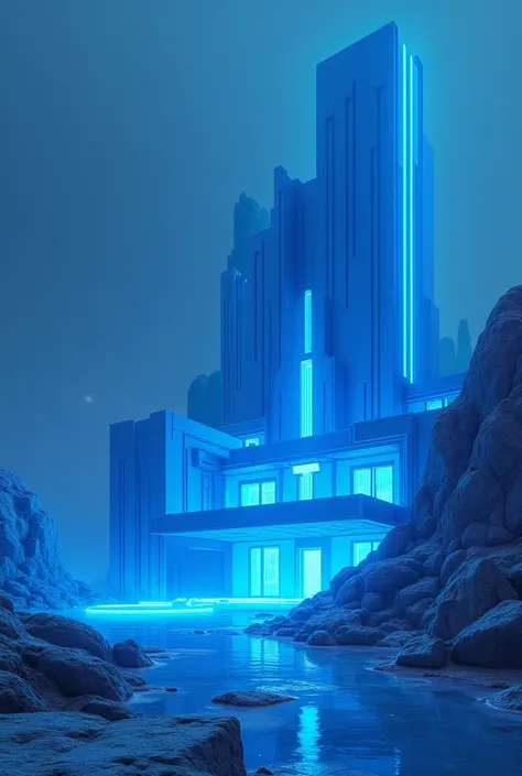 Spawns a neon blue mansion 