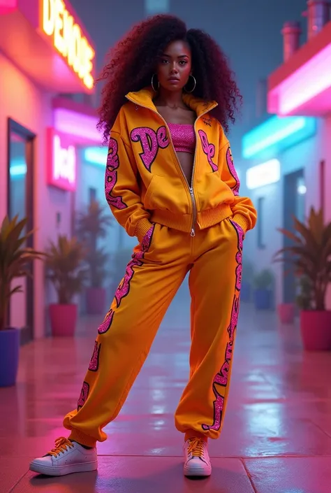 Clothes very similar to the juicy cuture brand, 2000s style, with a similar design that says DENISE, y2k style, not simple, identical to the juicy cuture logo