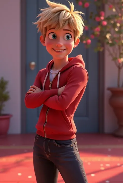 Make Adrien from Miraculous without any clothes showing his penis