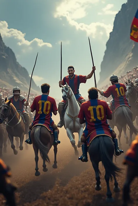 Fc barcelona war with horse 