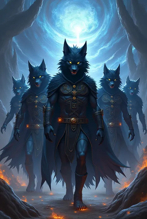 Black Wolf Men with Yugioh