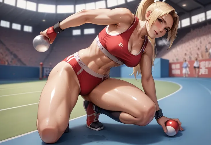 Crotch bite、Digging into the crotch、,((blonde hair, tanned, ))、wet legs、Ponytail Mai Shiranui, 、、Escape to, score_9, score_8_upper, score_7_upper, score_6_upper, score_5_upper, score_4_upper、Inspired by Japanese manga style, Manga style, How to draw manga,...