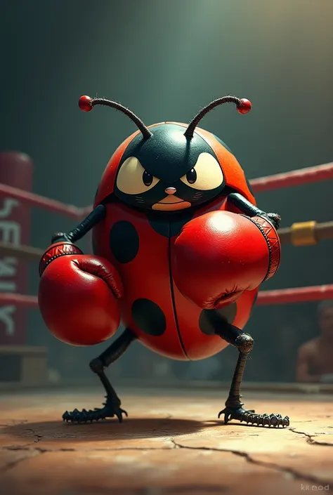 Ladybug with boxing gloves 