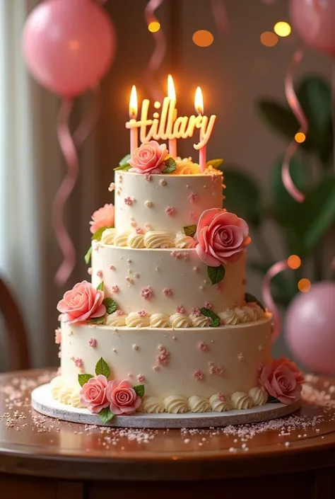 birthday cake with name "Hillary"
