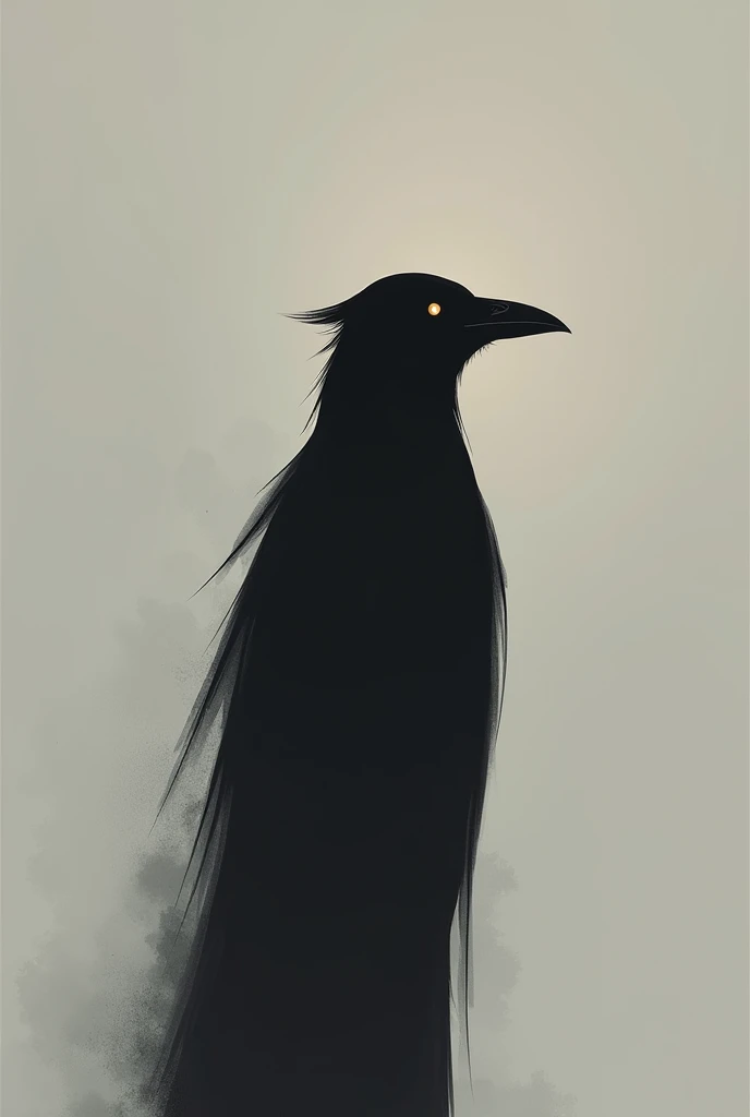 discreet image of a small, abstract crow for a dark account profile picture