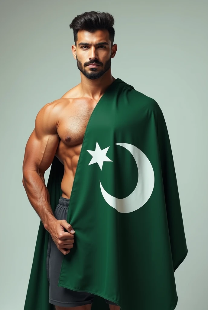 Fisical fit  with Pakistani small flag 
