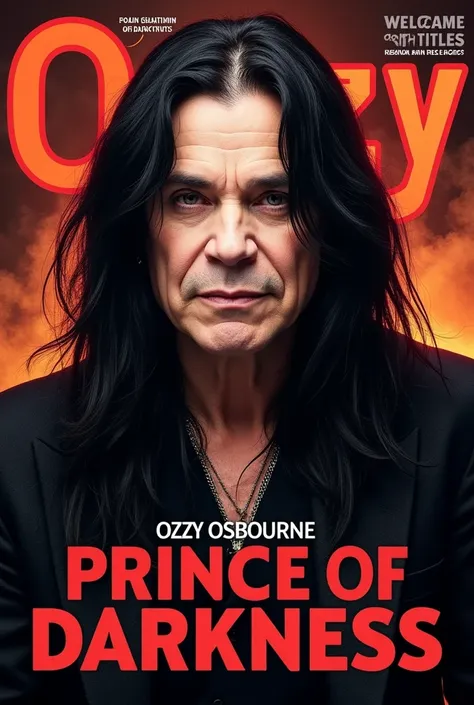 A realistic magazine cover of Ozzy Osbourne with the Title words "Prince Of Darkness"