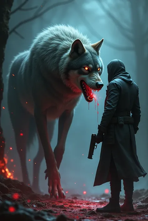 Scery wolf the blood and one punch hand gun 3 wolf


