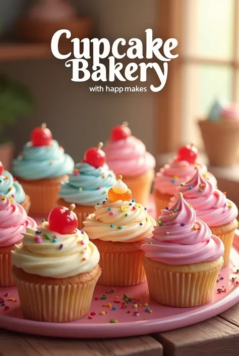 crea un banner de una pasteleria de cupcakes