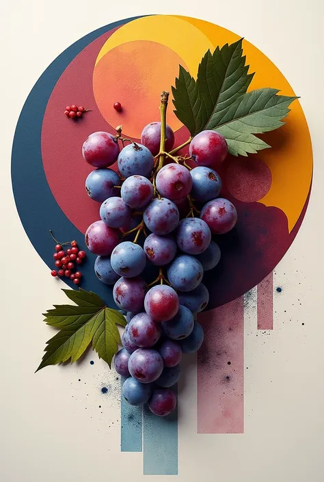 COLLAGE of  elements and principle of art 
Simple 
Circle of grapes there is the elements and principle of art
