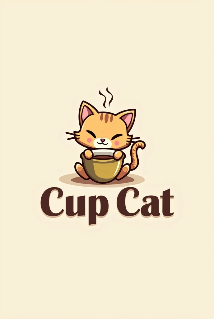 generates a logo with the name Cup cat