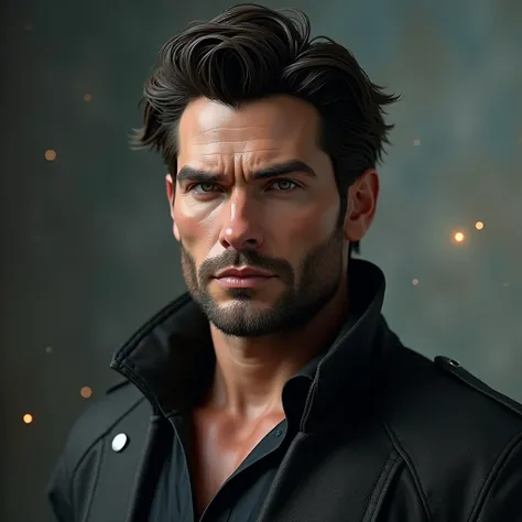 A photorealistic portrait of a Final Fantasy style of Henry Cavill.