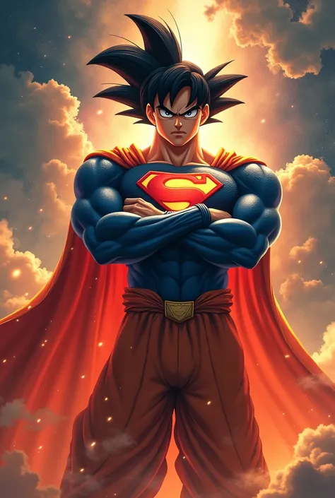 Son goku merging with superman