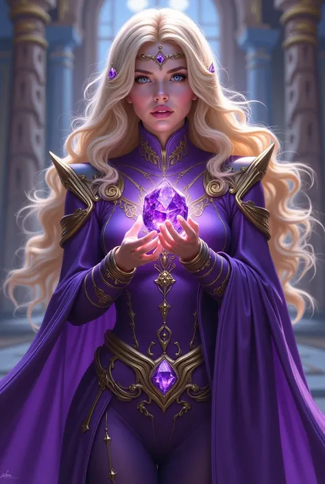 blonde, Purple clothes, amethyst, DC