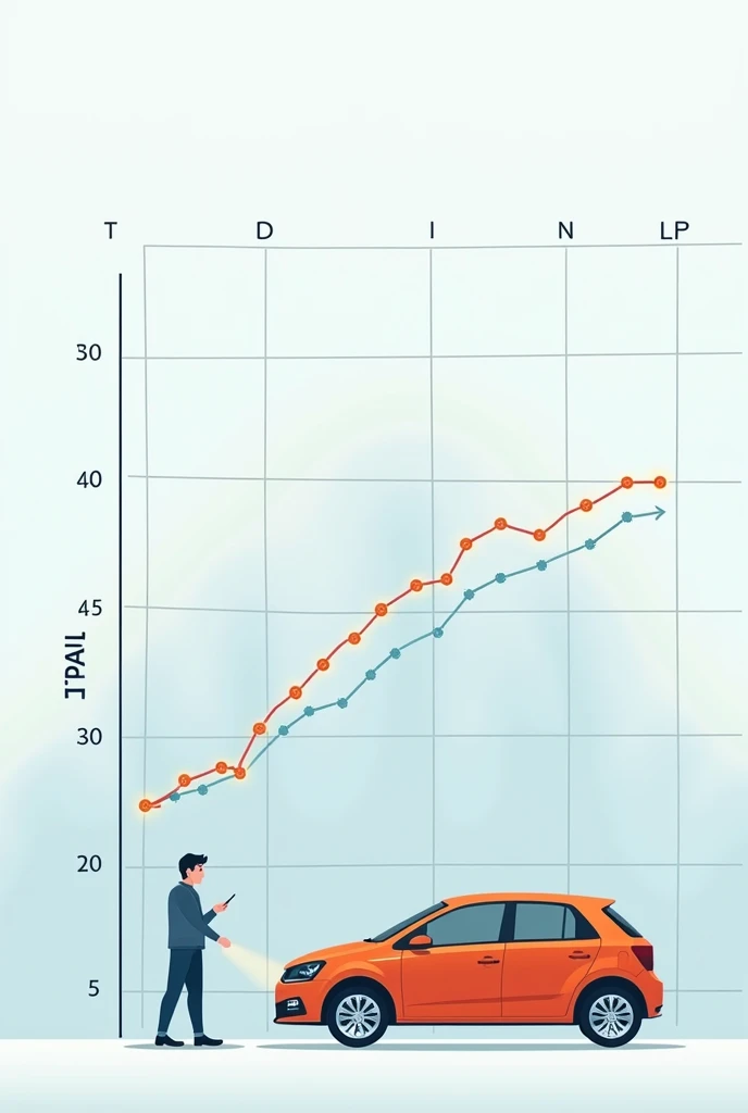 Simple graph showing the drop in car performance due to misaligned tires