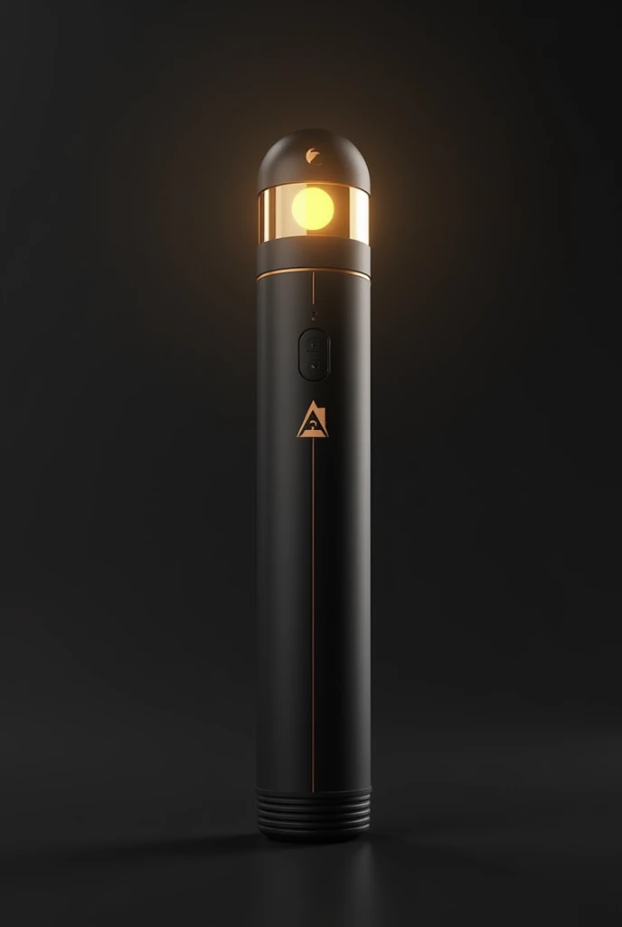 Design a minimalist kpop lightstick using gold, black and white for a group called eclipse